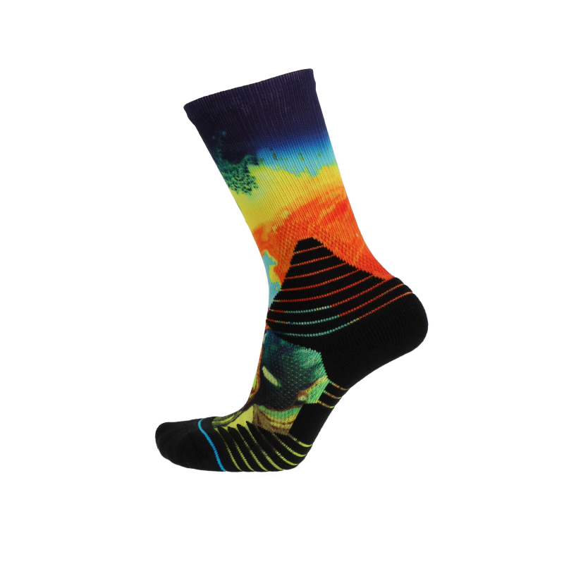  360D PRINTED customized sport socks, with selective cushion, light compression sock